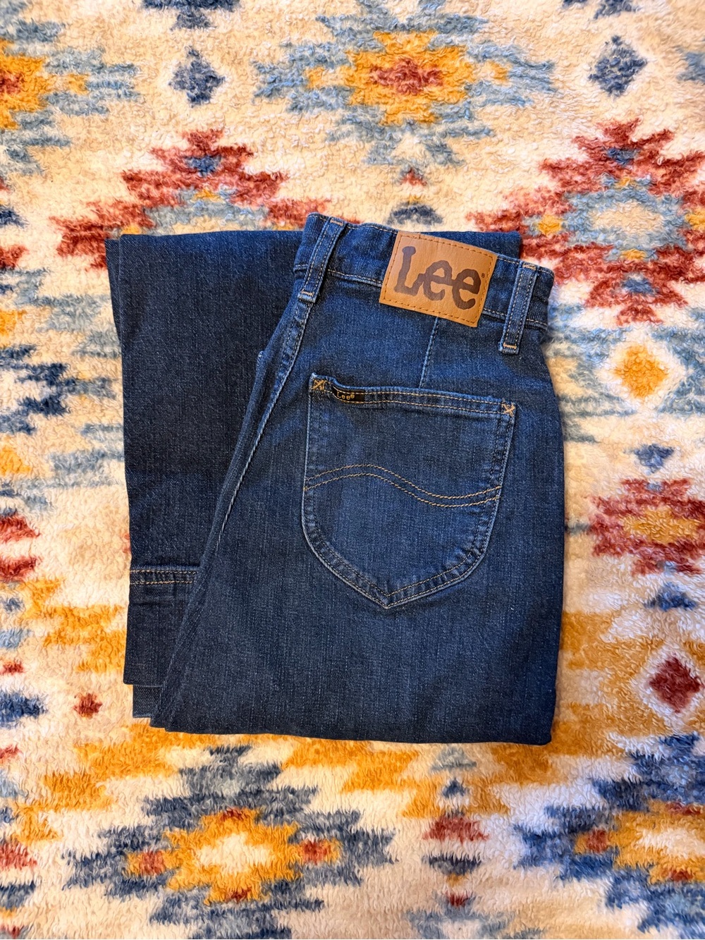 Lee Women’s Wide Leg Jeans in Deep Blue Denim